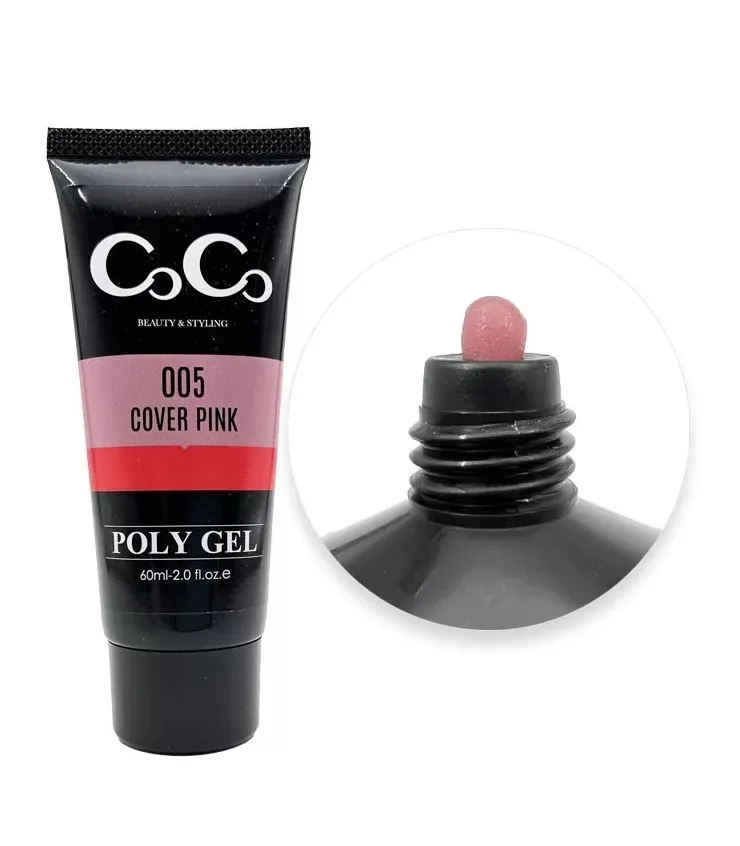 پلی ژل کاشت ناخن کوکو COCO 60ml کاور پینک - کد 005