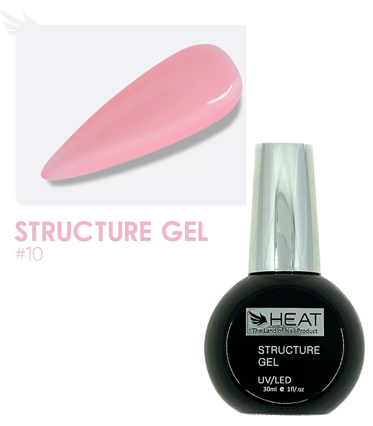 رابر بیس صورتی 30 میل هیت HEAT STRUCTURE GEL 10