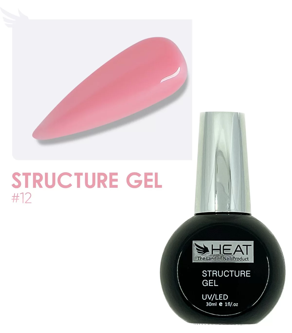 رابر بیس صورتی 30 میل هیت HEAT STRUCTURE GEL 12