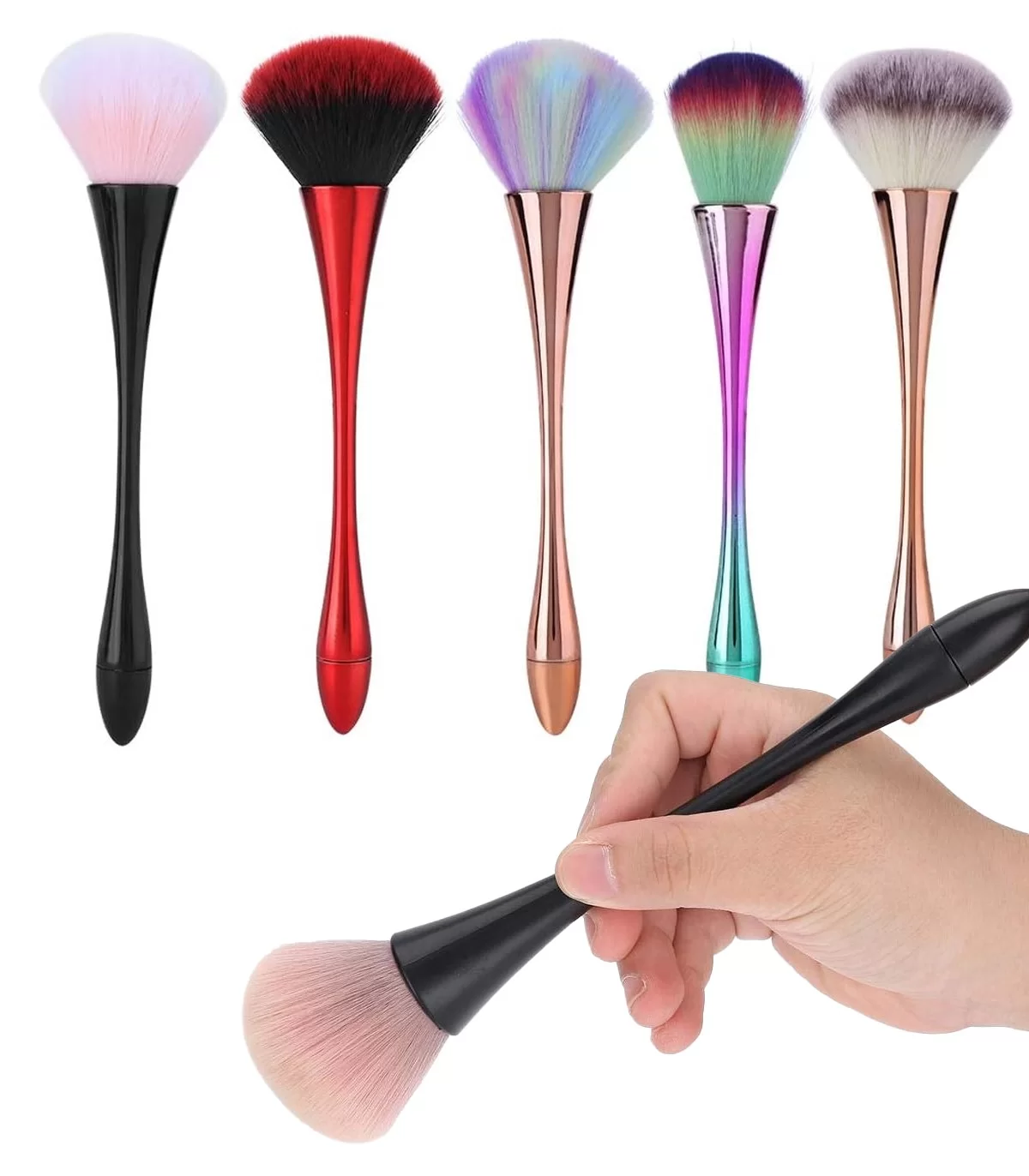 فرچه ناخن کروم دسته بلند