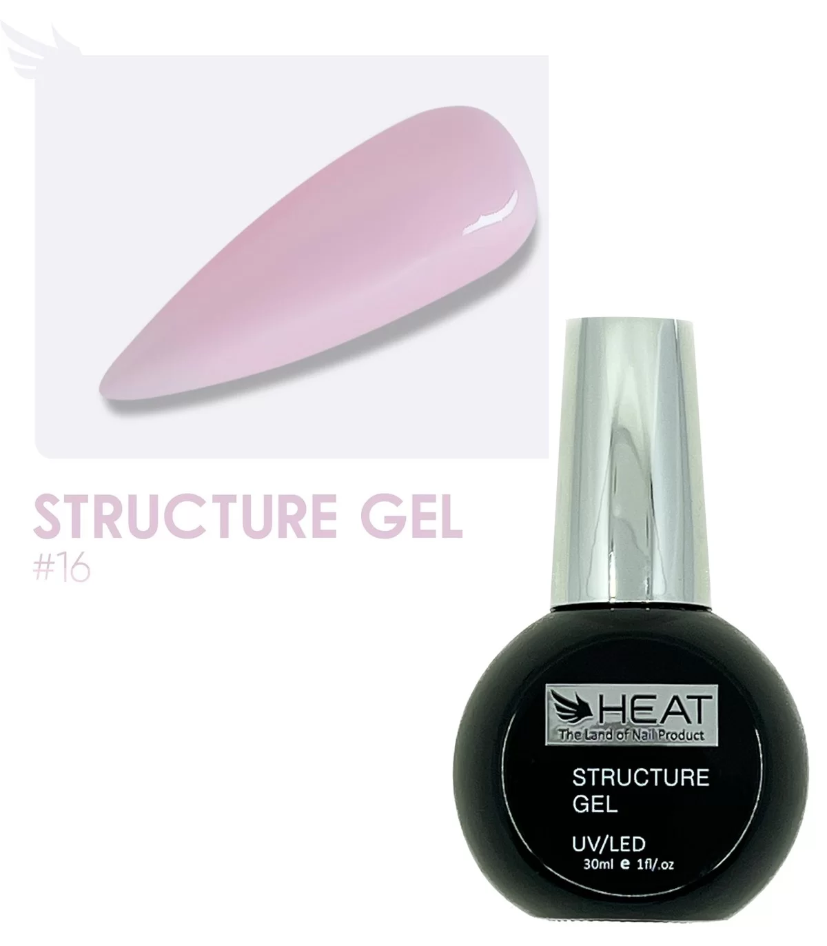 رابر بیس بیبی پینک 30 میل هیت HEAT STRUCTURE GEL 16