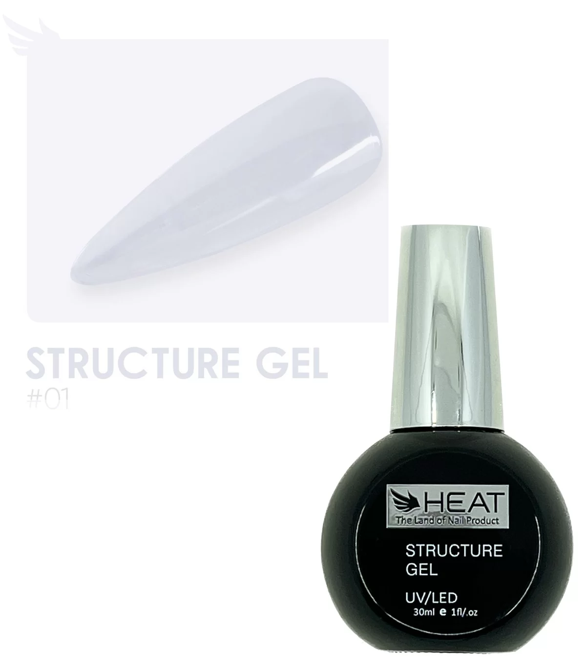 رابر بیس کلیر 30 میل هیت HEAT STRUCTURE GEL 01