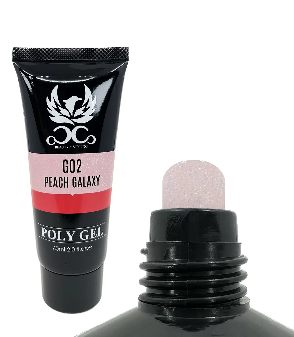 پلی ژل کاشت ناخن کوکو COCO 60ml هلویی شاین دار - کد G02