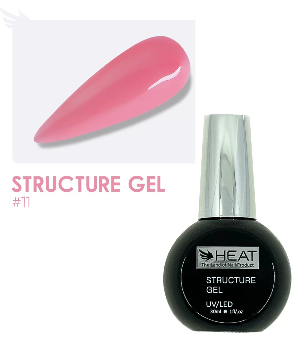 رابر بیس صورتی 30 میل هیت HEAT STRUCTURE GEL 11