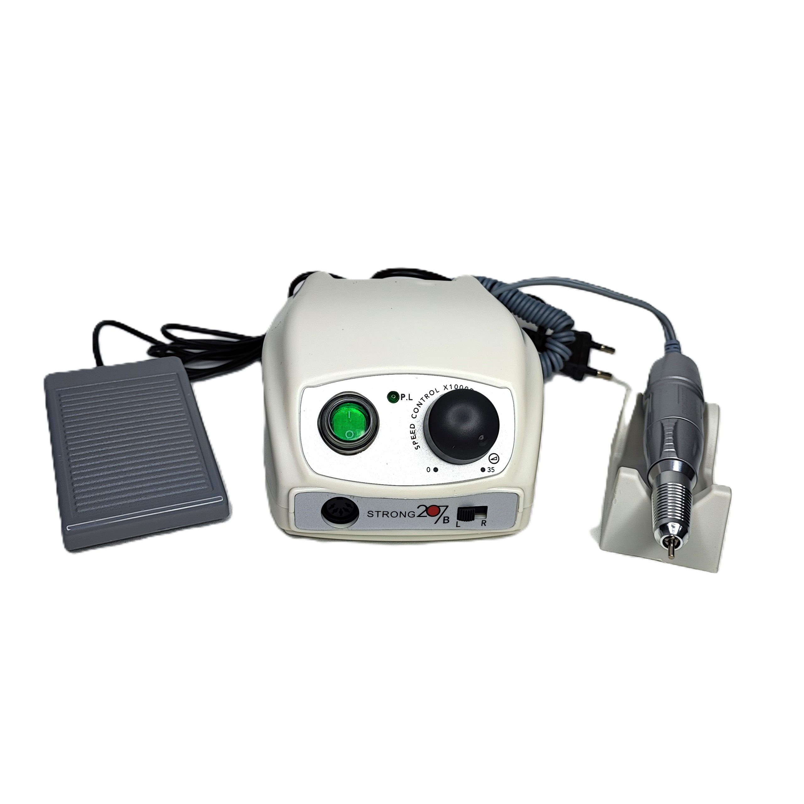 سوهان برقی ناخن استرانگ 207 دسته سبک 35/000دور با پدال و کیف با گارانتی (بالاترین کیفیت) HI TEC