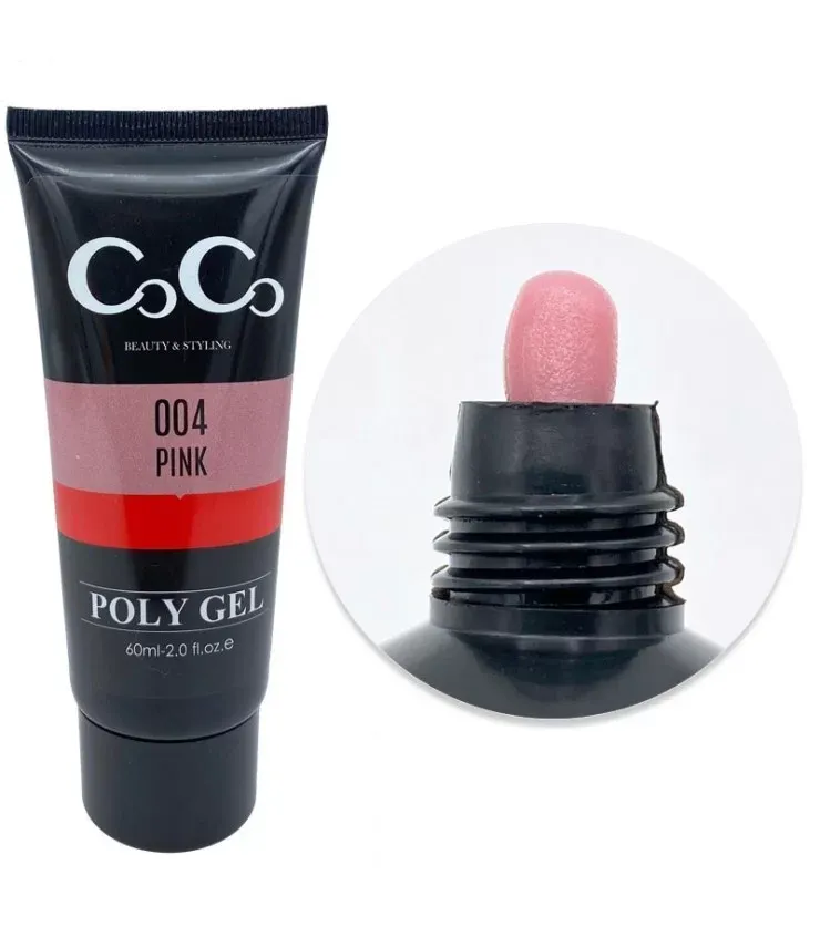 پلی ژل کاشت ناخن کوکو COCO 60ml صورتی - کد 004