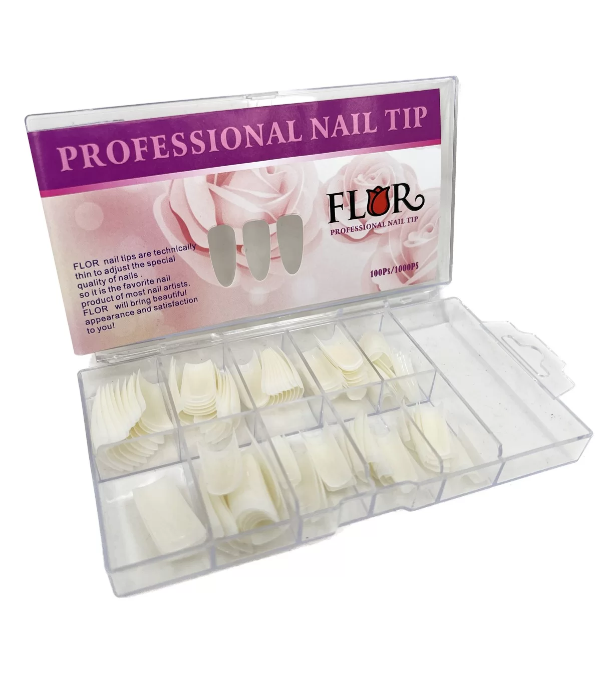 تیپ ناخن شیری 500 عددی فلور FLOR